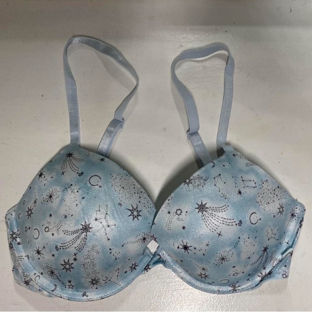 Victoria’s Secret Women's Light Blue Starry Bra